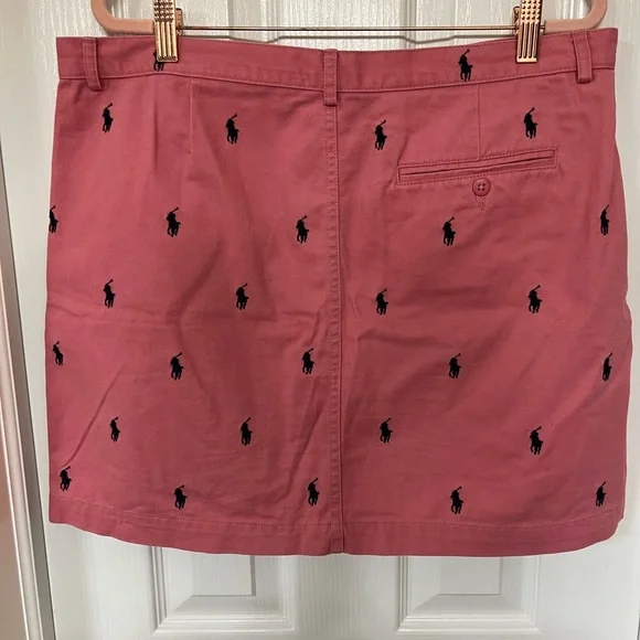 Ralph Lauren Sport 100% Cotton Logo Embroidered Skirt Size 14 EUC - Picture 5 of 7